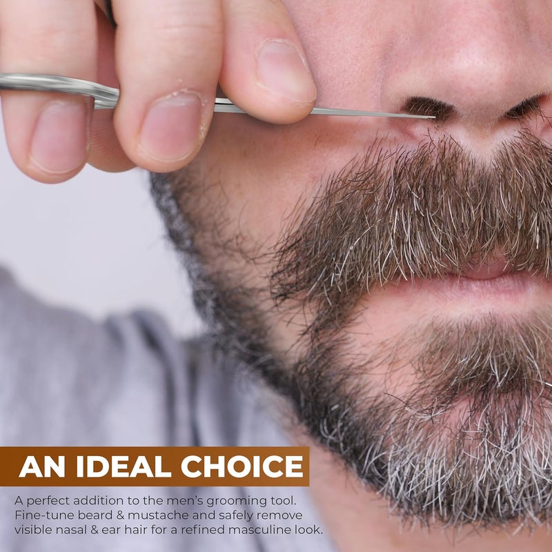 Utopia Care Eyebrow Scissors, Professional Stainless Steel Small Shears for Men and Women Cuticle Nail Scissors, Nose Hair Scissors for Grooming Mustache, Beard, Eyelashes, Ear Hair Trimming, Silver - Image 5